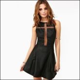 Vestido com Transparência Cruz - Cód.005